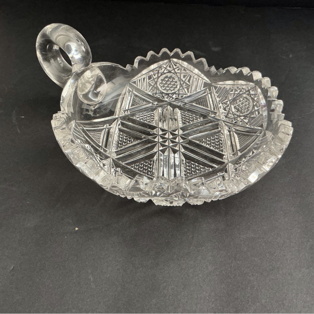 Elegant Crystal Cut Glass Candy Dish